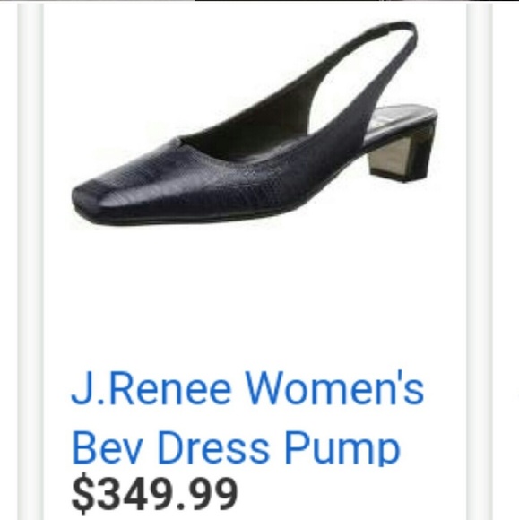 J. Renee Bev Midnight Square Toe Sling Back Heels - Picture 1 of 8